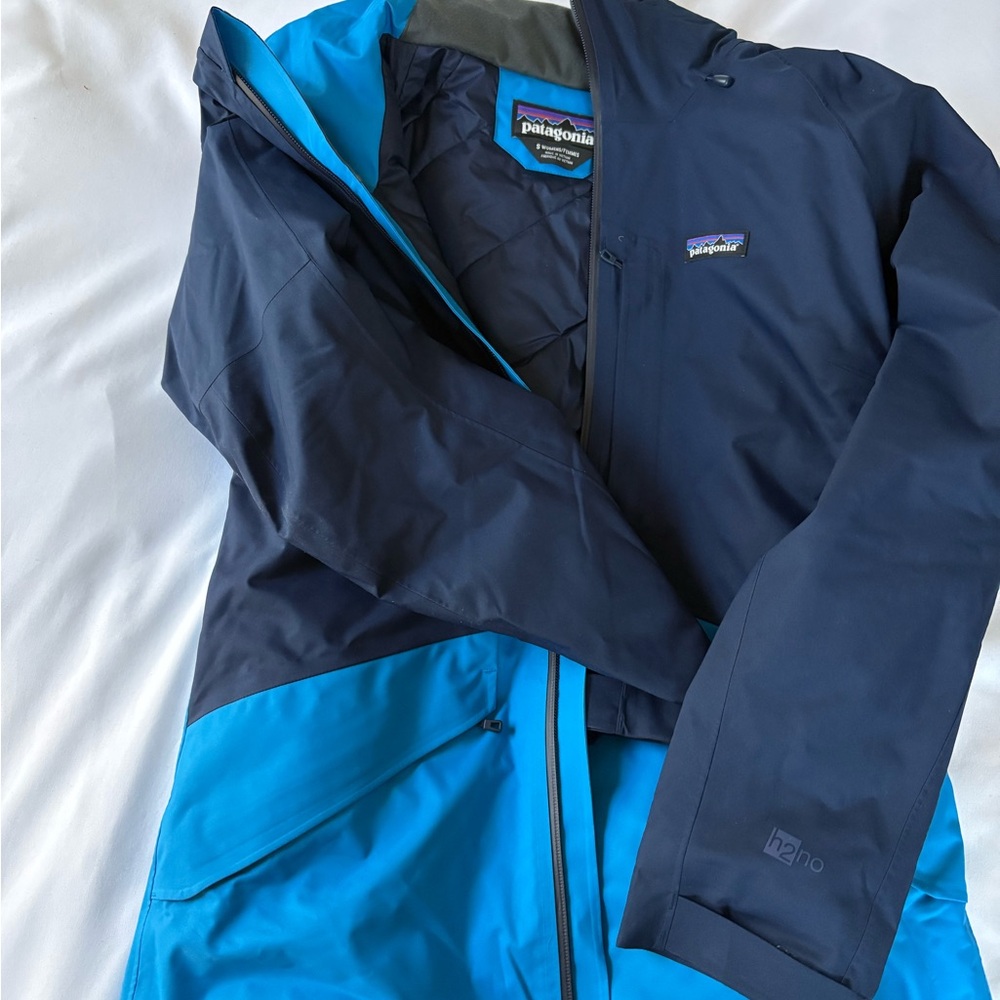 Patagonia Navy and Sky Blue H2No Jacket